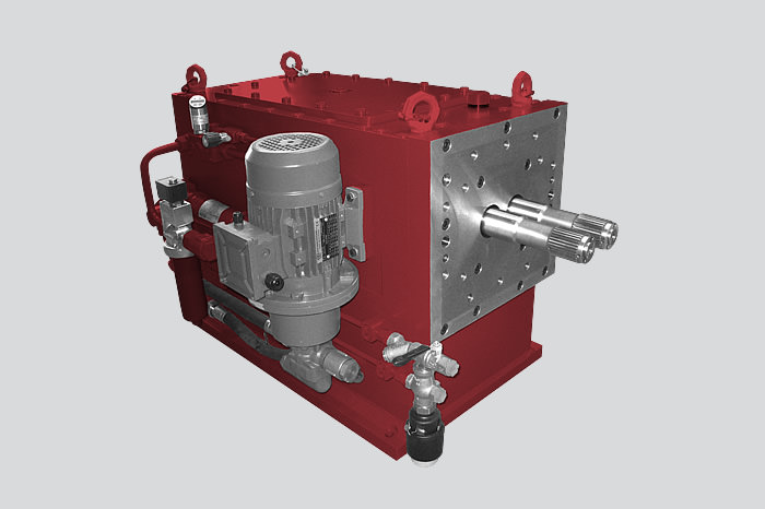 Gearbox for twin-screw extruder